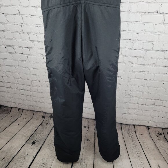 Lift Seven Black Front Zip Adjustable Lined Padded Snow Bib Pants Large L - Picture 8 of 14